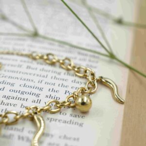 Golden Flame Charms Bracelet