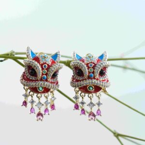 Lion Dance Earrings