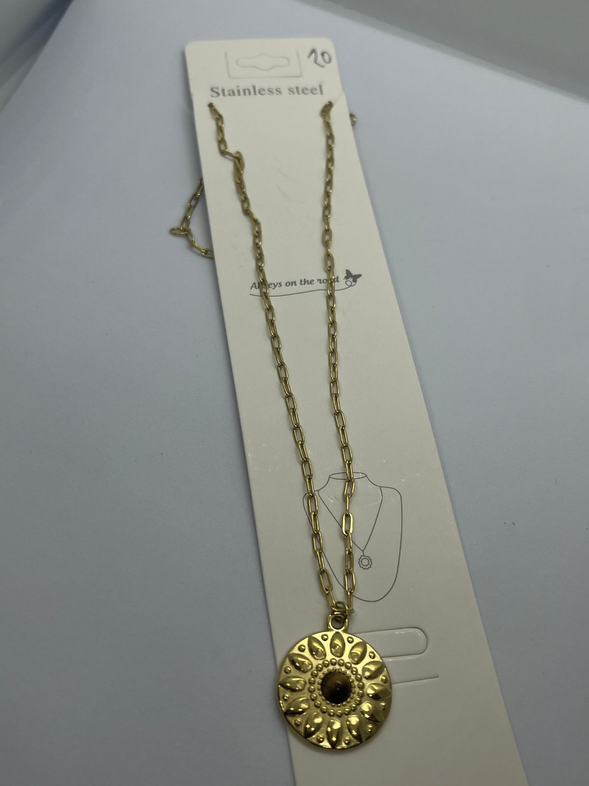 j020 pesent sun gold necklace rs799