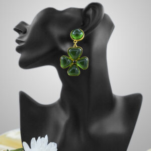 Green Floral Earings