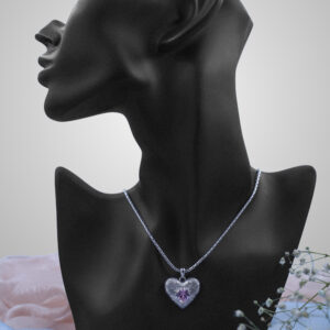 Rose Heart Silver Chain