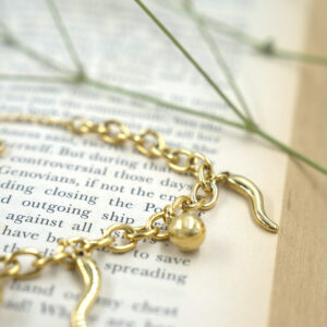 Golden Flame Charms Bracelet
