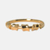 Golden Bamboo bangle - polished gold cuff with sculpted bamboo-style segments